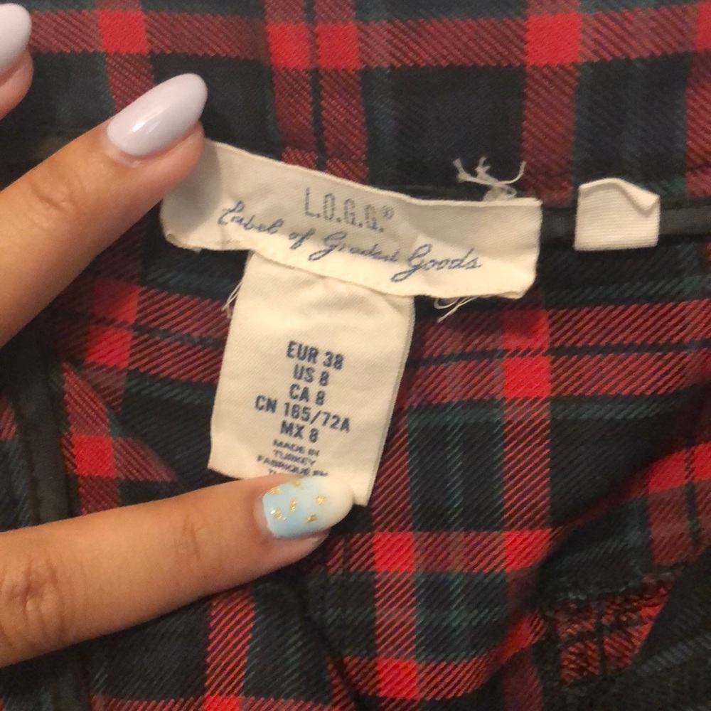 Red Checked H&M Pants - Picture 3 of 3